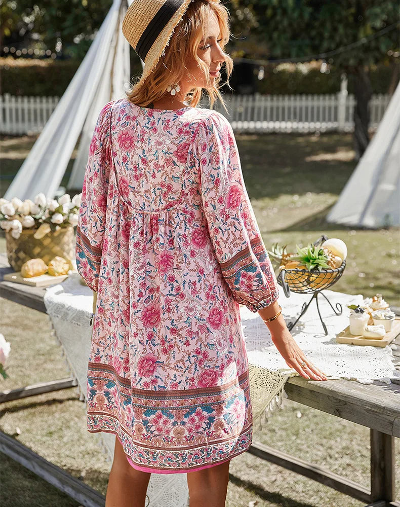 Colorful Spring Dress with pattern