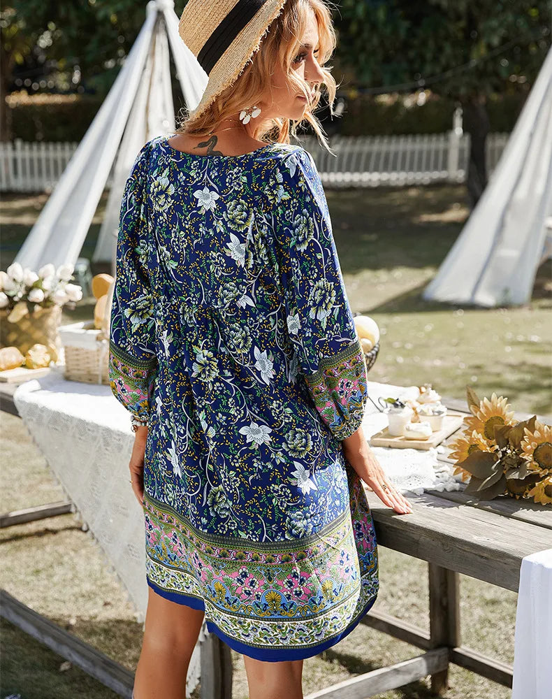Colorful Spring Dress with pattern