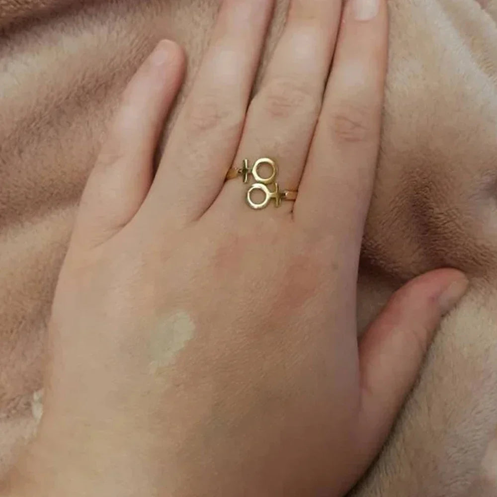 Double Venus Linked Love Ring – Gold, Silver & Rose Gold